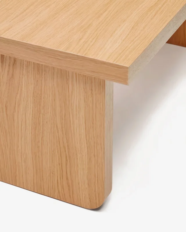 Mesa de centro Oaq de chapa de roble con acabado natural - 89 x 62 cm en Madera natural - Mesas de living, Uruguay | Kavehome, vista 7