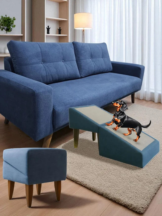 Rampa mascotas y puff - Muebles Da Vinci en Azul - Sillones y sofás, Uruguay | Muebles Da Vinci, vista 2