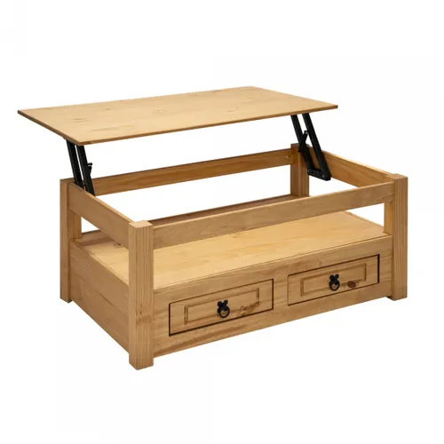 Mesa de centro Articulada - Linea Mexicana - Natural en Madera natural - Mesas de living, Uruguay | Rústico Hogar