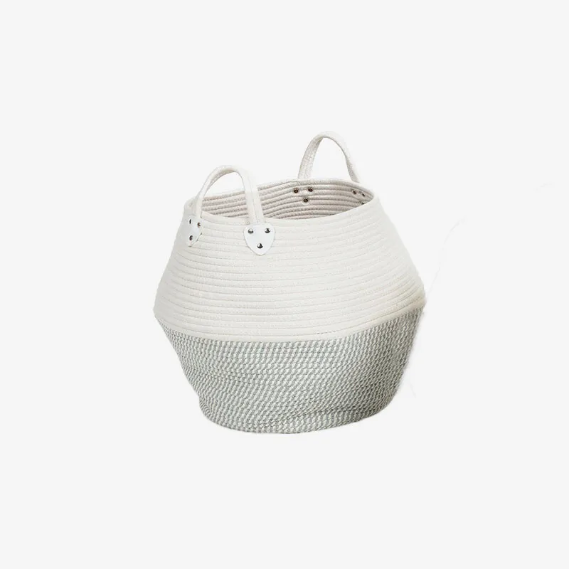 Cesta Katja - grande en Blanco, Gris - Canastos, Uruguay | Kavehome