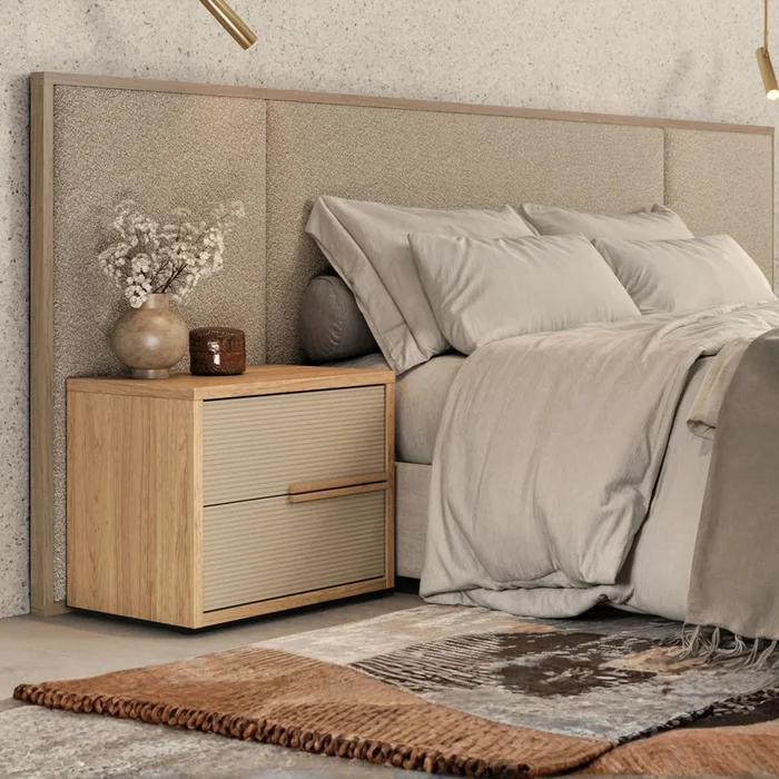 Respaldo Queen Tapizado Full - Nordik - Text Frizz en Beige - Respaldos de cama, Uruguay | Ecowood, vista 2