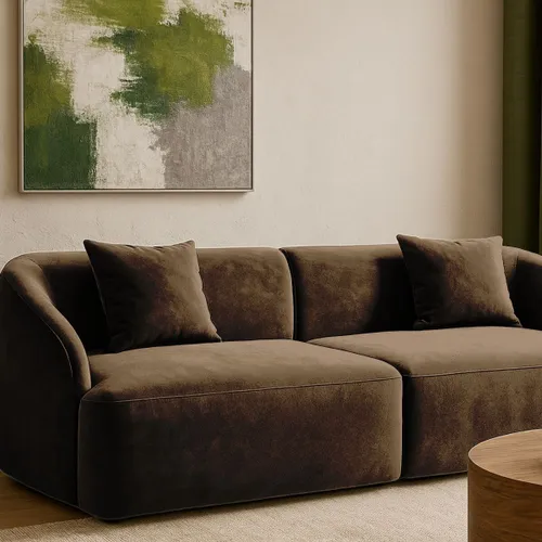 Sofá MOCA MARRÓN 3 CUERPOS - Sillones y sofás, Uruguay | Viasono