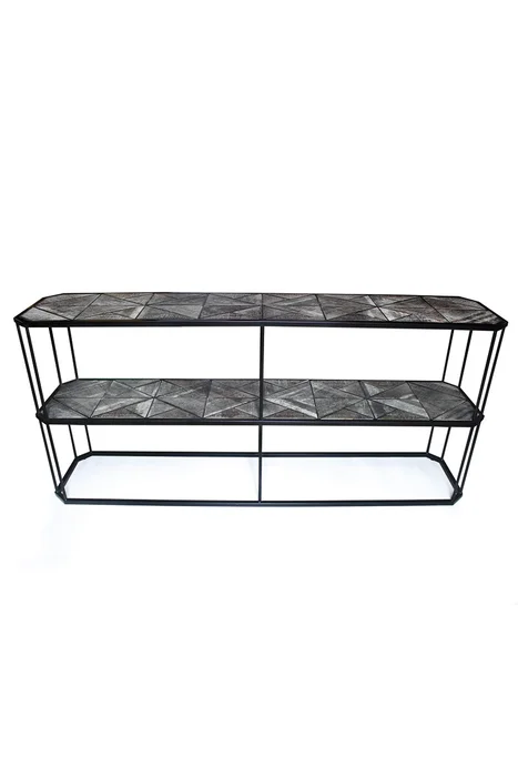 CONSOLA LOMBARDIA FD156-1 ROBLE/METAL 180X40X80H CM en Gris - Aparadores y recibidores, Uruguay | Vinibel, vista 2