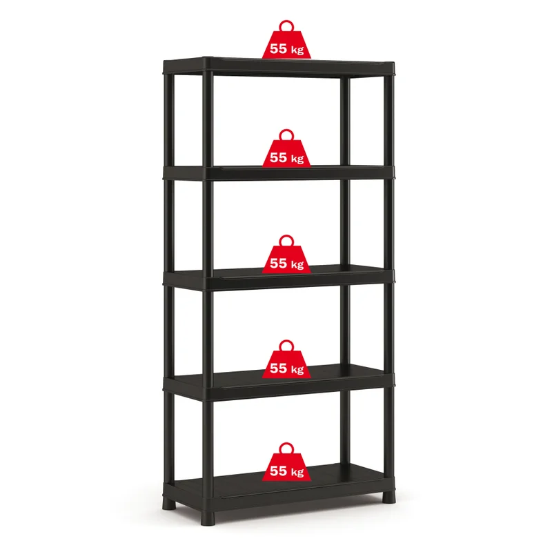 Estante Plus Negro Polipropileno Keter en Negro - Muebles para el exterior, Uruguay | Divino, vista 3