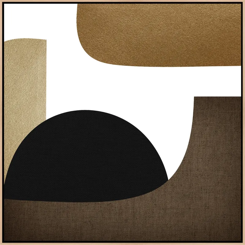 CUADRO ABSTRACTO CANVAS MARCO MADERA - Decoración de pared, Uruguay | Champagne Home