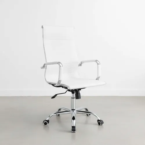 Asiento De Oficina Pu Blanco D-101/hy-529 en Blanco - Escritorios y sillas de escritorio, Uruguay | Divino