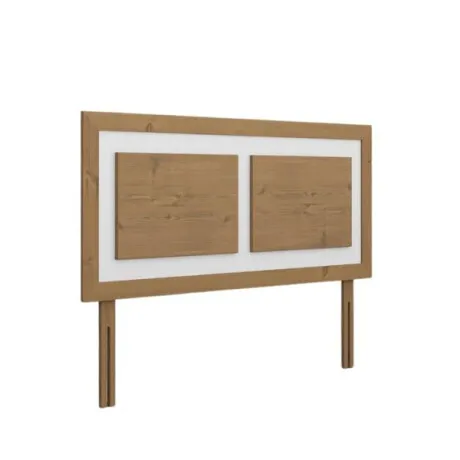 Respaldo de sommier 2 plazas Linea Veneza - Blanco/Miel en Multicolor - Dormitorio, Uruguay | La Cueva Muebles