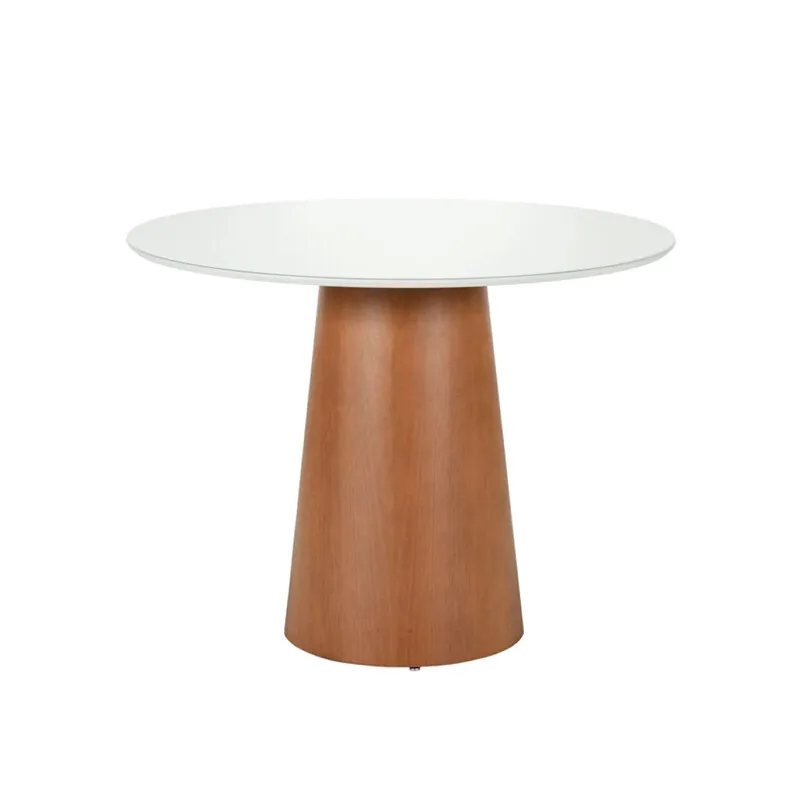 MESA COMEDOR CATARINA MADERA/VIDRIO DIAM100 - Mesas de comedor, Uruguay | Vinibel