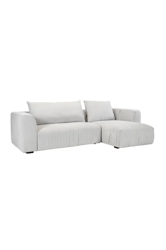 SOFA CORSO CHAISE DER 266X105X80CM (2PIEZAS) TELA GRIS CLARO - Sillones y sofás, Uruguay | Vinibel, vista 2