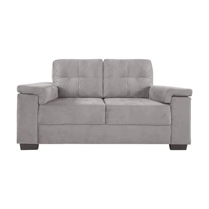 Sillón 2 Cuerpos Tela Gris Luares en Gris - Sillones y sofás, Uruguay | Divino, vista 3