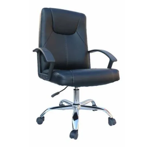 Silla de escritorio base cromada MONE en Negro - Escritorios y sillas de escritorio, Uruguay | Que Sal Muebleria