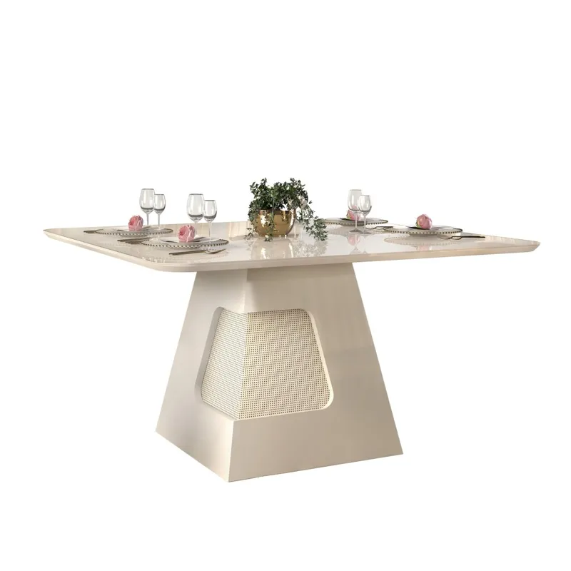 Mesa de Comedor Dala - Blanco/Blanco en Blanco - Mesas de comedor, Uruguay | Rústico Hogar