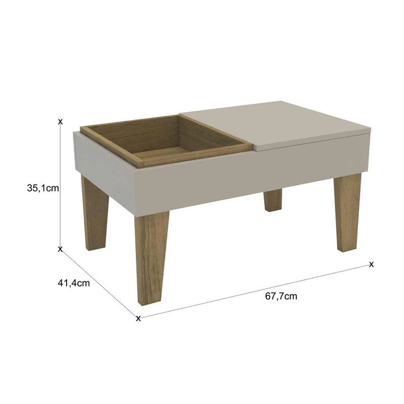 Mesa De Centro Con Cajon 100% Mdp en ARENA/MIEL - Mesas de living, Uruguay | Soy Hogar, vista 5