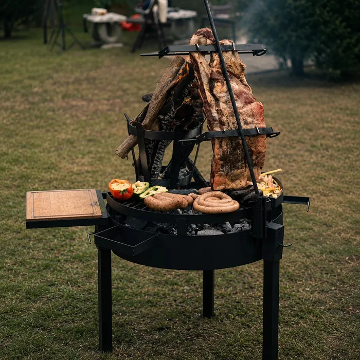 Fogón Criollo 60 con Parrilla y Plancha en Negro - Muebles para el exterior, Uruguay | Quemadores de Jardín, vista 2