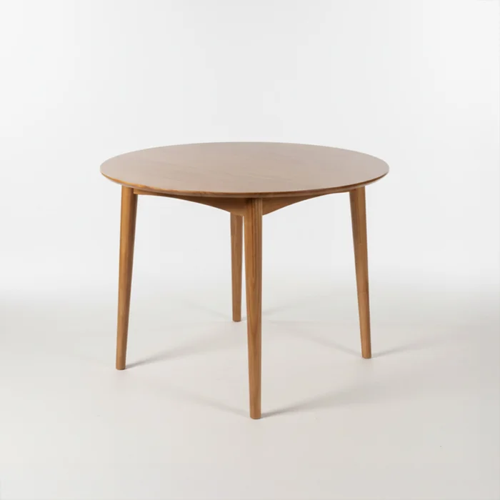 Mesa de Comedor Olmo - Redonda - 100 - Miel en Marrón - Mesas de comedor, Uruguay | Nyr