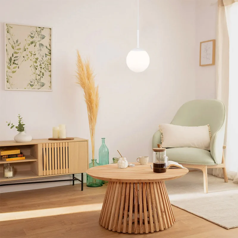 Lámpara Colgante Miami Blanca ø 15 cm en Blanco - Lámparas colgantes, Uruguay | Serlux, vista 3