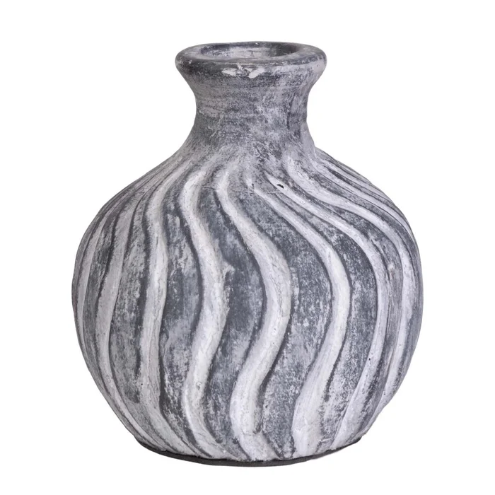 Jarrón Zag 33.073.087 Ceramica Blanco Negro/blanco en Blanco - Jarrones, Uruguay | Divino
