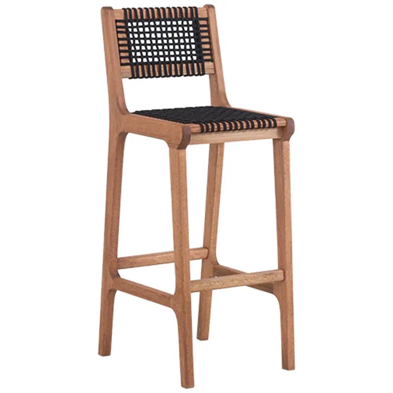 BANQUETA ALTA TRACO CUERDA NEGRA 40x46x106/75CM JATOBA - Muebles para el exterior, Uruguay | Vinibel