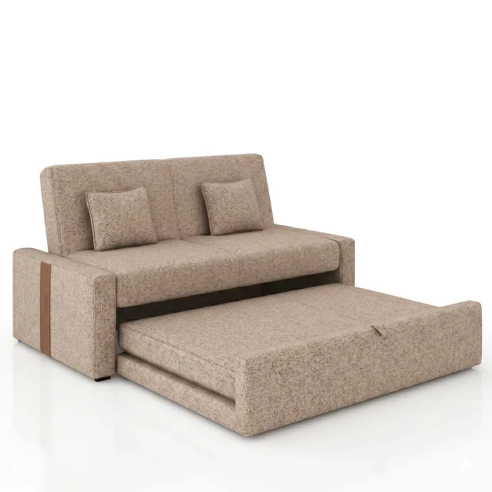Sillón Sofá Cama Charlotte - Marrón Claro en Beige - Sillones y sofás, Uruguay | Ecowood, vista 2