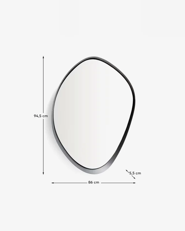 Espejo Tebel de metal negro - 85 x 93,5 cm en Negro - Espejos, Uruguay | Kavehome, vista 6