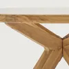 Mesa redonda Julieta de polycemento beige y madera maciza de acacia Ø 120 cm FSC 100% en Madera natural - Muebles para el exterior, Uruguay | Kavehome, vista 4 de 7