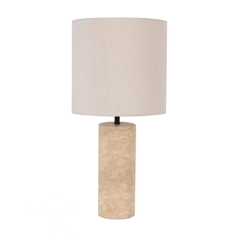Lampara de mesa - Travertino Badari en Beige - Lámparas de mesa, Uruguay | Rústico Hogar
