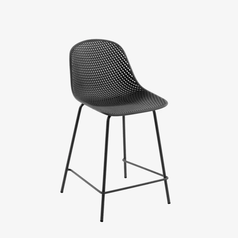 Taburete exterior Quinby - gris altura 65 cm en Blanco - Butacas, banquetas y puffs, Uruguay | Kavehome