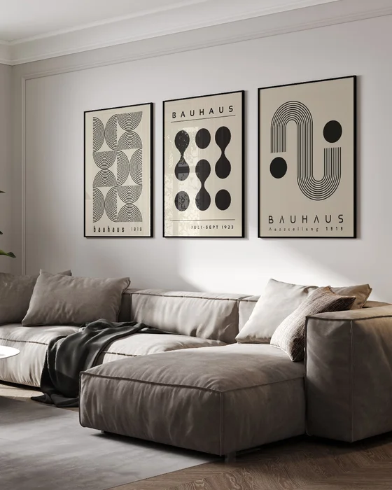 Bauhaus - Black & white en Beige - Láminas, Uruguay | La Cuadrería, vista 2