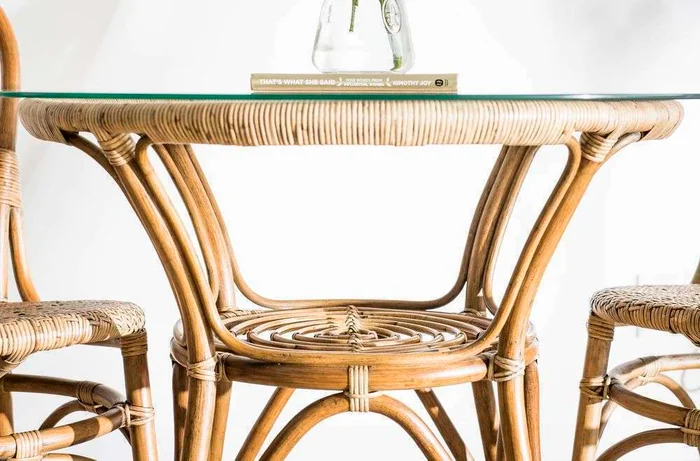 MESA DE BAMBOO Y VIDRIO - SIKA DESIGN - 80 CMS en Madera natural - Mesas de comedor, Uruguay | La Iberica, vista 2
