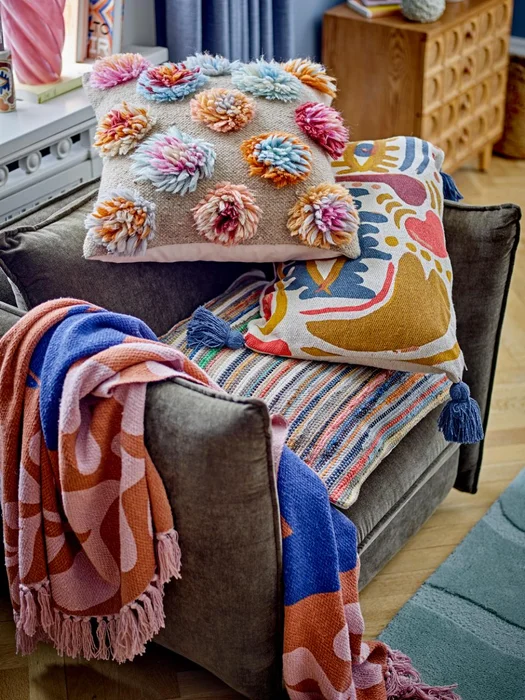 Manta Atle marrón en Multicolor - Textiles, Uruguay | Martinika Deco