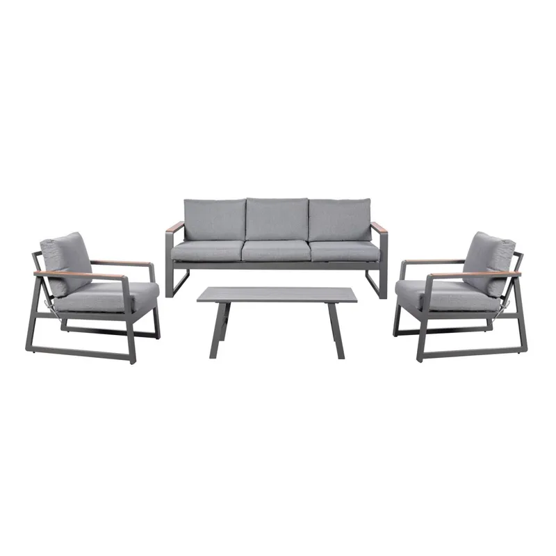 Set De Living Aluminio Gris Tenerife en Gris - Muebles para el exterior, Uruguay | Divino