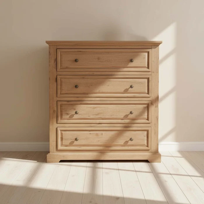 Cajonera 5 Cajones Madera-acacia Natural-beige Westport en Madera natural - Cómodas, Uruguay | Divino