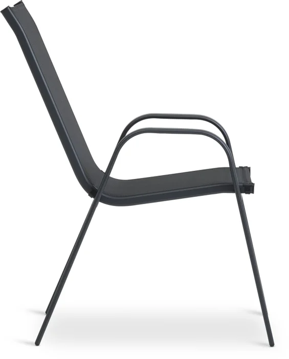 Silla apilable LEKNES negro en Negro - Muebles para el exterior, Uruguay | JYSK, vista 3