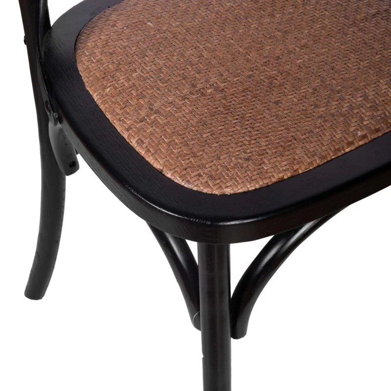 Silla De Comedor Madera Negro Cruceta en Negro - Sillas, Uruguay | Divino, vista 8