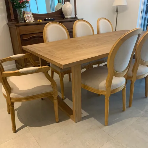Mesa de comedor rectangular en Madera natural - Mesas de living, Uruguay | FMB