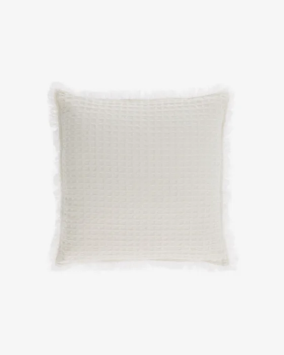 Almohadón Shallow 100% algodón - blanco de 45 x 45 cm en Blanco - Textiles, Uruguay | Kavehome