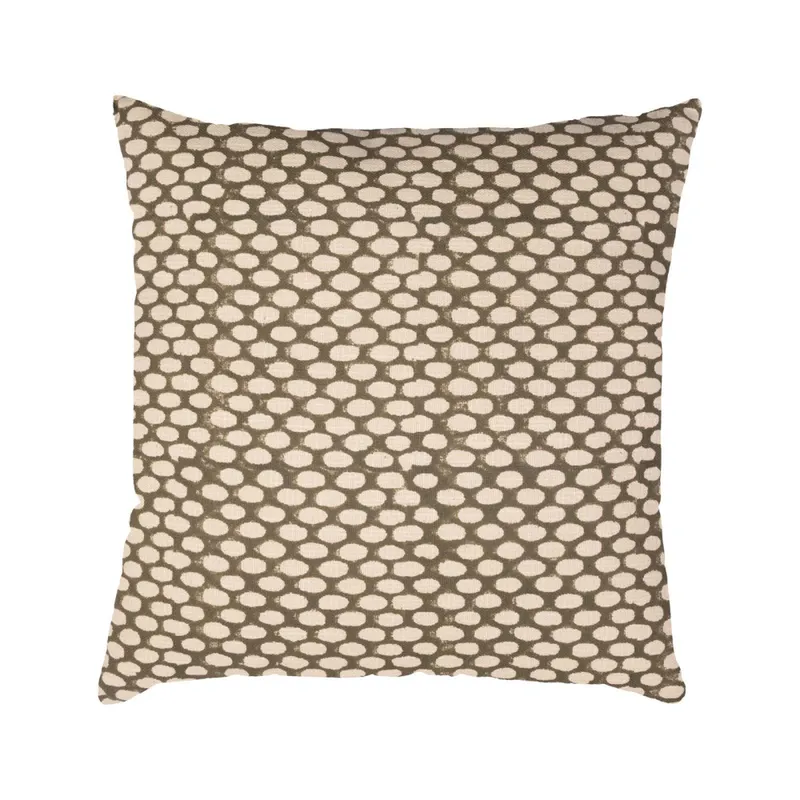 Almohadón Guadalupe 45*45 Algodon Beige/verde - Textiles, Uruguay | Divino