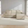 Sofa C/chaise Más De 4 Cuerpos Cuero-100-natural Natural-beige Texas Crudo en Blanco - Sillones y sofás, Uruguay | Divino, vista 1 de 6