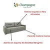 SOFA 2 CUERPOS - TAPIZADO PU COLOR PERLA en Blanco - Sillones y sofás, Uruguay | Champagne Home, vista 4 de 5