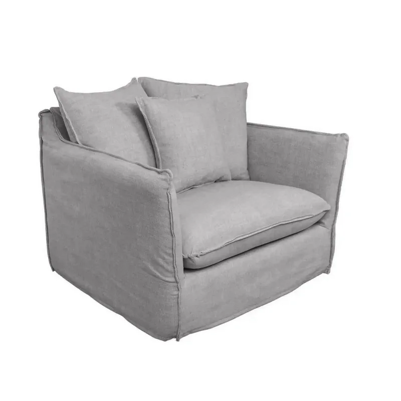 Loveseat Funda Desmontable 1 Cuerpo Tela-premium Gris Bahama en Gris - Sillones y sofás, Uruguay | Divino, vista 5