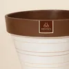 MACETA CERAM GRETA MORENA BLANCA MESTIZA D23/H18CM en Blanco - Macetas, Uruguay | Koz, vista 2 de 2