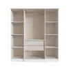 Ropero 4 Puertas 2 Cajones Varios Estantes Y Espejos 100%mdp Blanco - Roperos y placares, Uruguay | Lais Muebles, vista 3 de 4