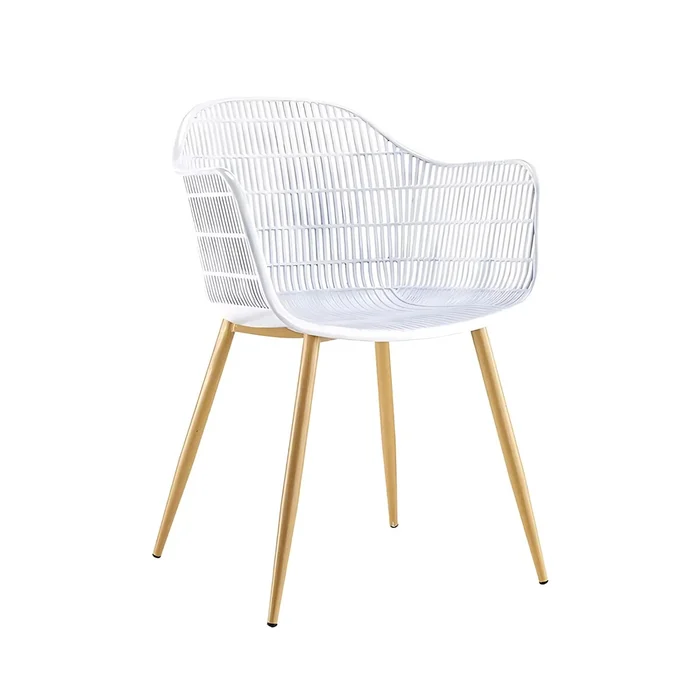 Silla Sydney - Patas de Metal/Madera - Blanco en Blanco - Sillas, Uruguay | Rústico Hogar