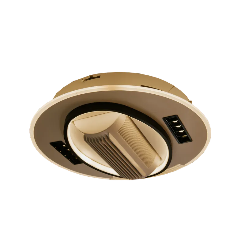 Ventilador de Techo Plafón LED con Control | Luz Variable y Diseño sin Aspas en Beige - Lámparas colgantes, Uruguay | Bascuhouse