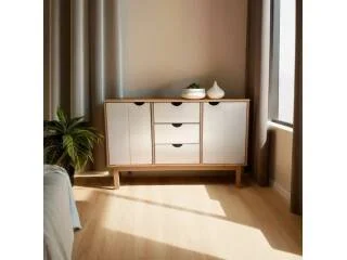Comoda/Encimera 2P y 3C Mel/Gris Linea Nordica en Madera Maciza en Madera natural - Cómodas, Uruguay | Quesal, vista 13