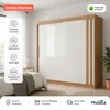 Ropero Seúl Premium – 2 Puertas Corredizas 100% MDF Freijó/Off White en Off-white - Roperos y placares, Uruguay | Mulata, vista 2 de 11