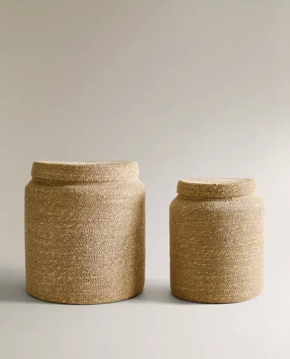 CESTA SEAGRASS TAPA en Beige - Canastos, Uruguay | Zara Home, vista 6