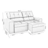 Sillón reclinable 206 cm Lanús - Gris en Gris - Sillones y sofás, Uruguay | Nario Hogar, vista 4 de 4