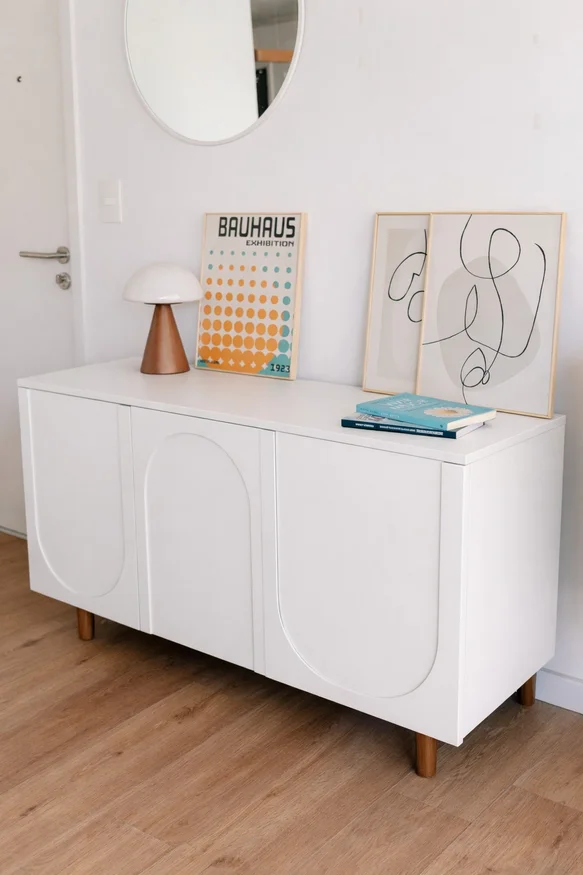 Aparador Buffet Arco 120 cm – Blanco en Madera natural - Aparadores y recibidores, Uruguay | Berna home, vista 2
