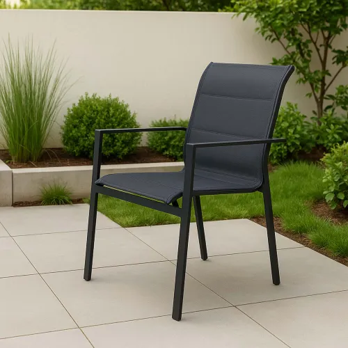 Silla De Exterior Aluminio Gris Portofino en Gris - Muebles para el exterior, Uruguay | Divino